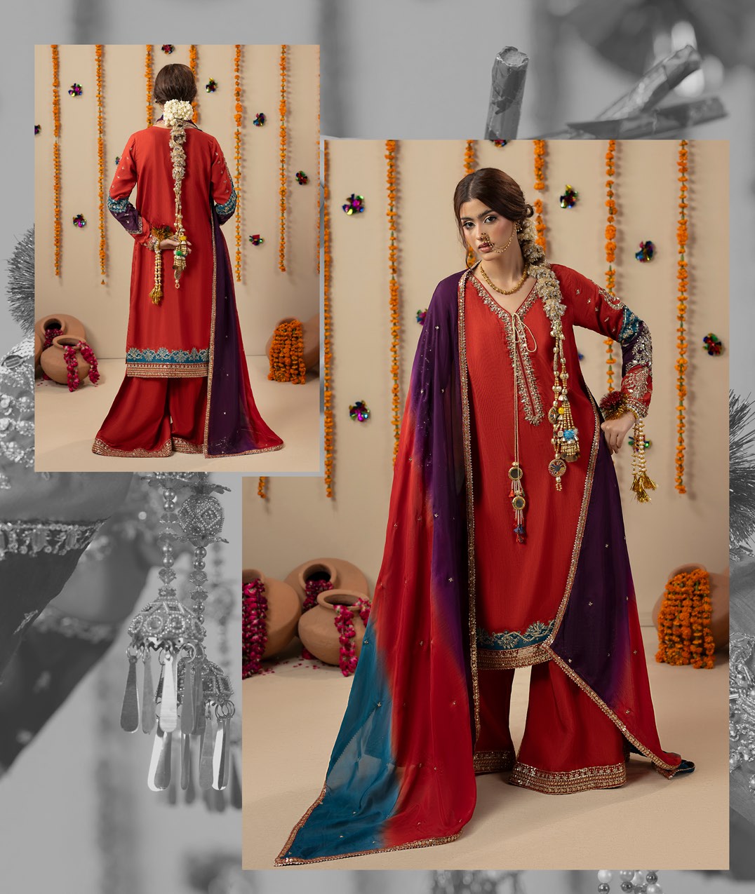 Chamkeli article 2643/B in Coral Red; catalog image 5.