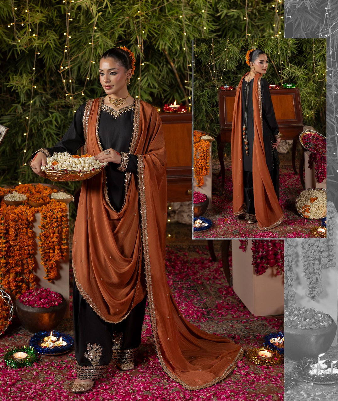 Chamkeli article 2647/B in Black / Rust; catalog image 5.