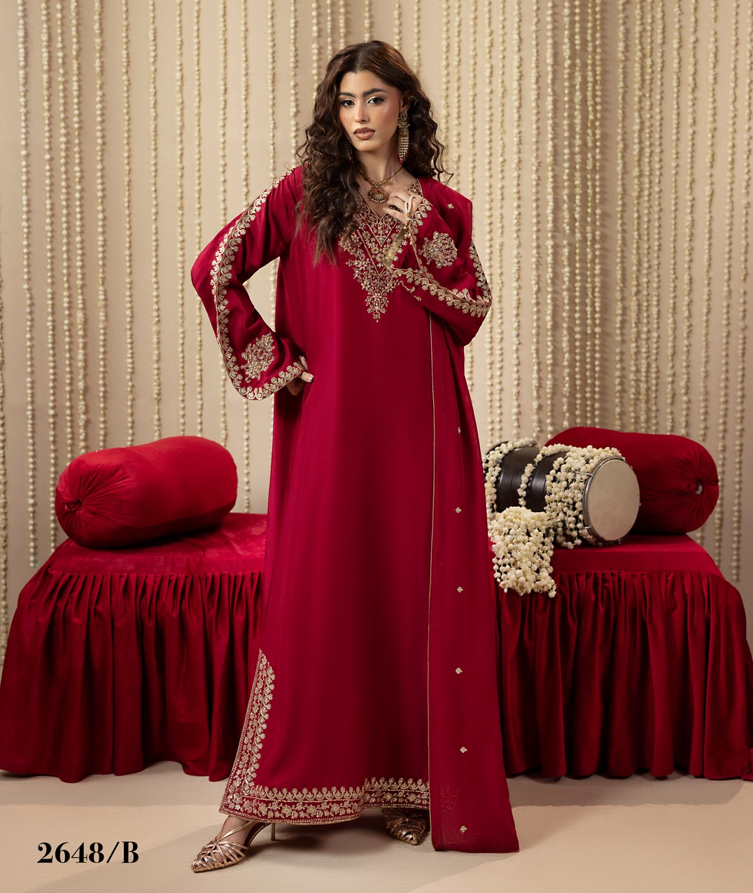 Chamkeli article 2648/B in Deep Crimson; catalog image 1.