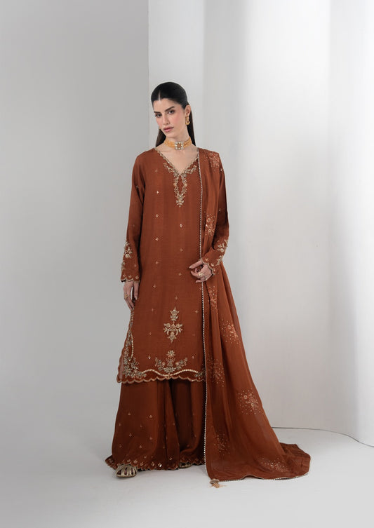 The Silk Edit article 2656/B in Rust / Copper; full outfit.