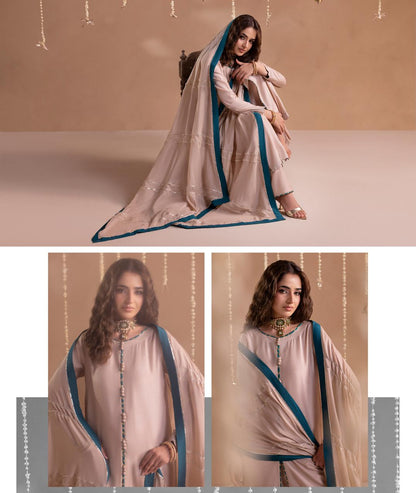 Gotta Kinari article 2662/A in Blush Beige / Teal; catalog image 4.
