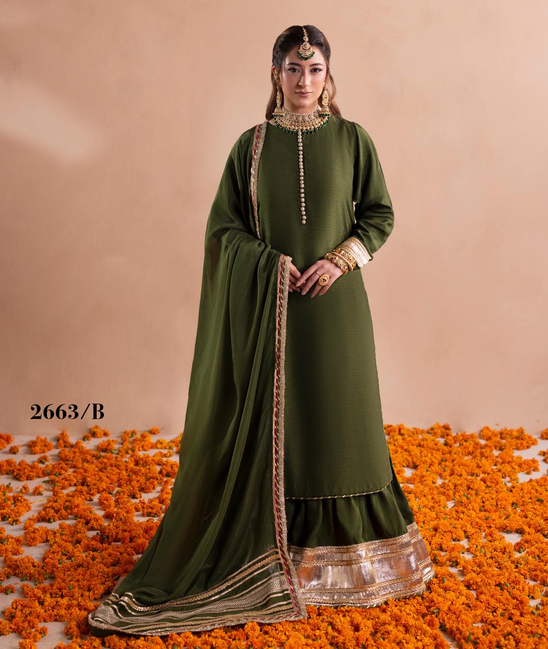 Gotta Kinari article 2663/B in Olive Green; catalog image 1.